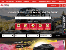 Tablet Screenshot of hayeschryslerlawrenceville.com